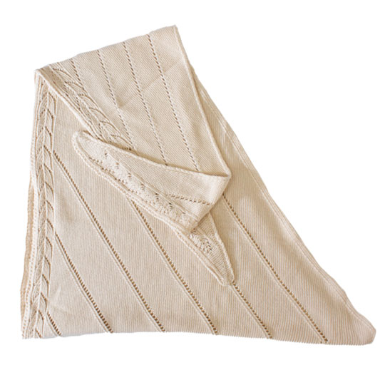 شال آران ژور طرح مثلثی روسری-کرم