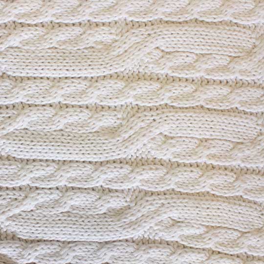 سه تکه آران مارپیچ بافت-سفید