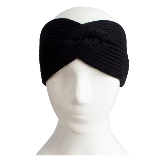 هدبند بافت ریب پاپیونی هدبند-پاپیونی-مشکی