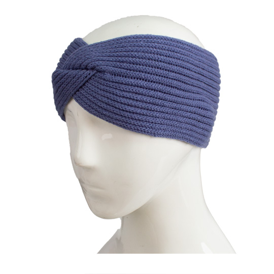 هدبند بافت ریب پاپیونی هدبند-آبی