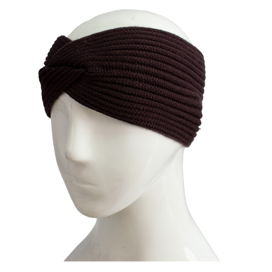 هدبند بافت ریب پاپیونی هدبند-قهوه-ای