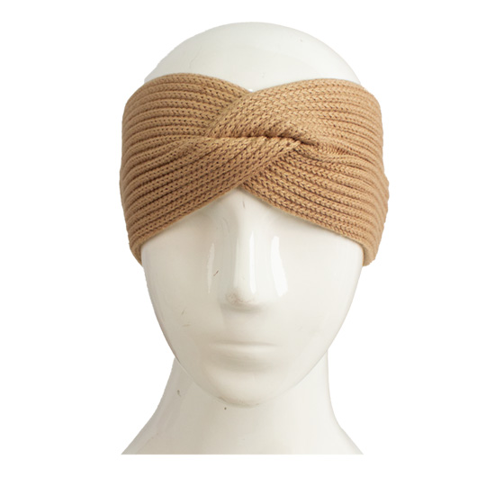 هدبند بافت ریب پاپیونی هدبند-پاپیونی-کرم-تیره