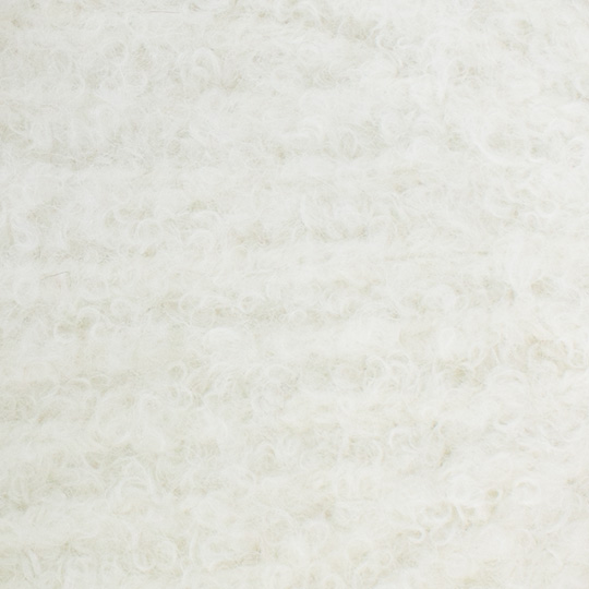 کلاه ریب لب برگرد با نخ پرز بافت-سفید