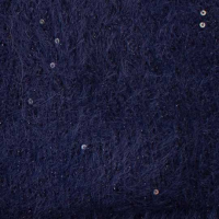 کلاه ریب لب برگرد نخ پولک کلاه لب ریب برگرد پولکی سرمه ای