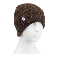 کلاه ریب لب برگرد نخ افکت‌دار کلاه ریب نخ افکت دار قهوه ای