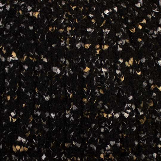 کلاه ریب لب برگرد نخ افکت‌دار دون دون بافت-مشکی