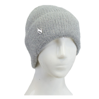 کلاه ریب لب برگرد لمه‌دار کلاه ریب لمه دار طوسی روشن