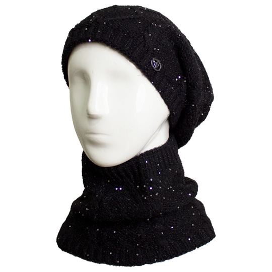 دوتکه آران مارپیچ طرح قلب نخ پولک دو-تکه-آران-مارپیچ-طرح-قلب-پولک-مشکی