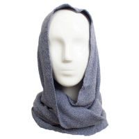 شال مثلثی ملانژ شال مثلثی ملانژ آبی لی