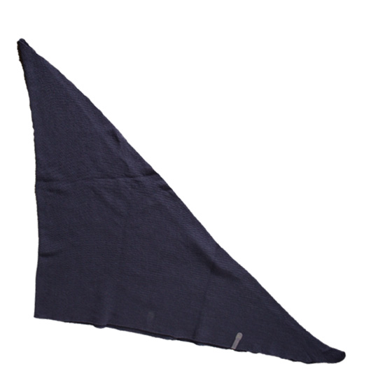 شال بافت رو ساده مثلثی شال-سرمه‌ای