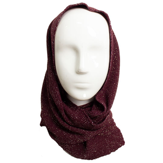 شال مثلثی لمه‌دار -شال-مثلثی-لمه‌دار-زرشکی