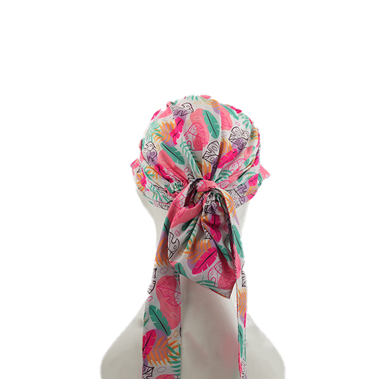 کلاه پشت کش دار هاوایی برگی درشت پشت-کش-دار-طرح-هاوایی-برگی-درشت