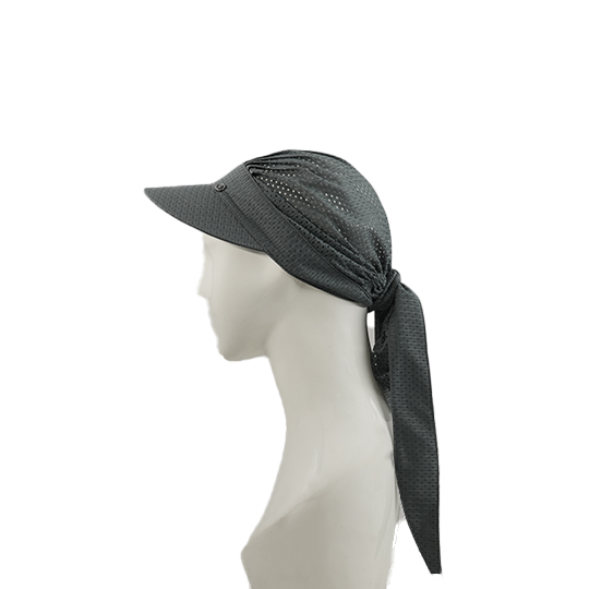 کلاه پشت کش دار توری طوسی