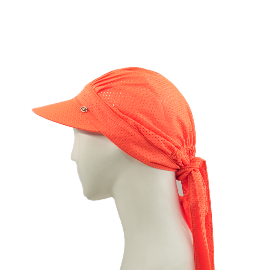 کلاه پشت کش دار توری نارنجی