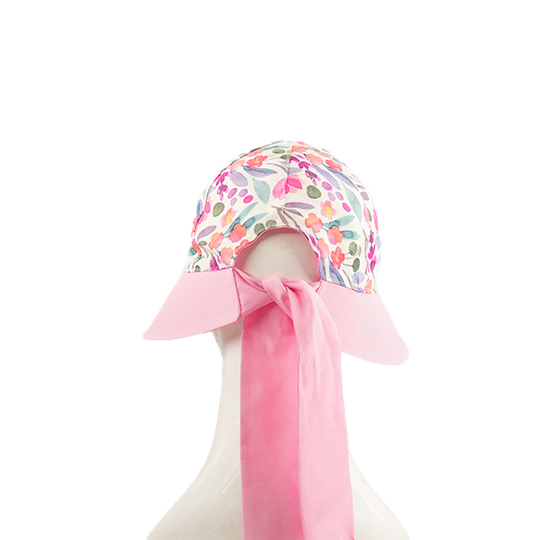 کلاه شش پر نقاب بلند گلدار طرح آبرنگی شش-پر-صورتی-روشن