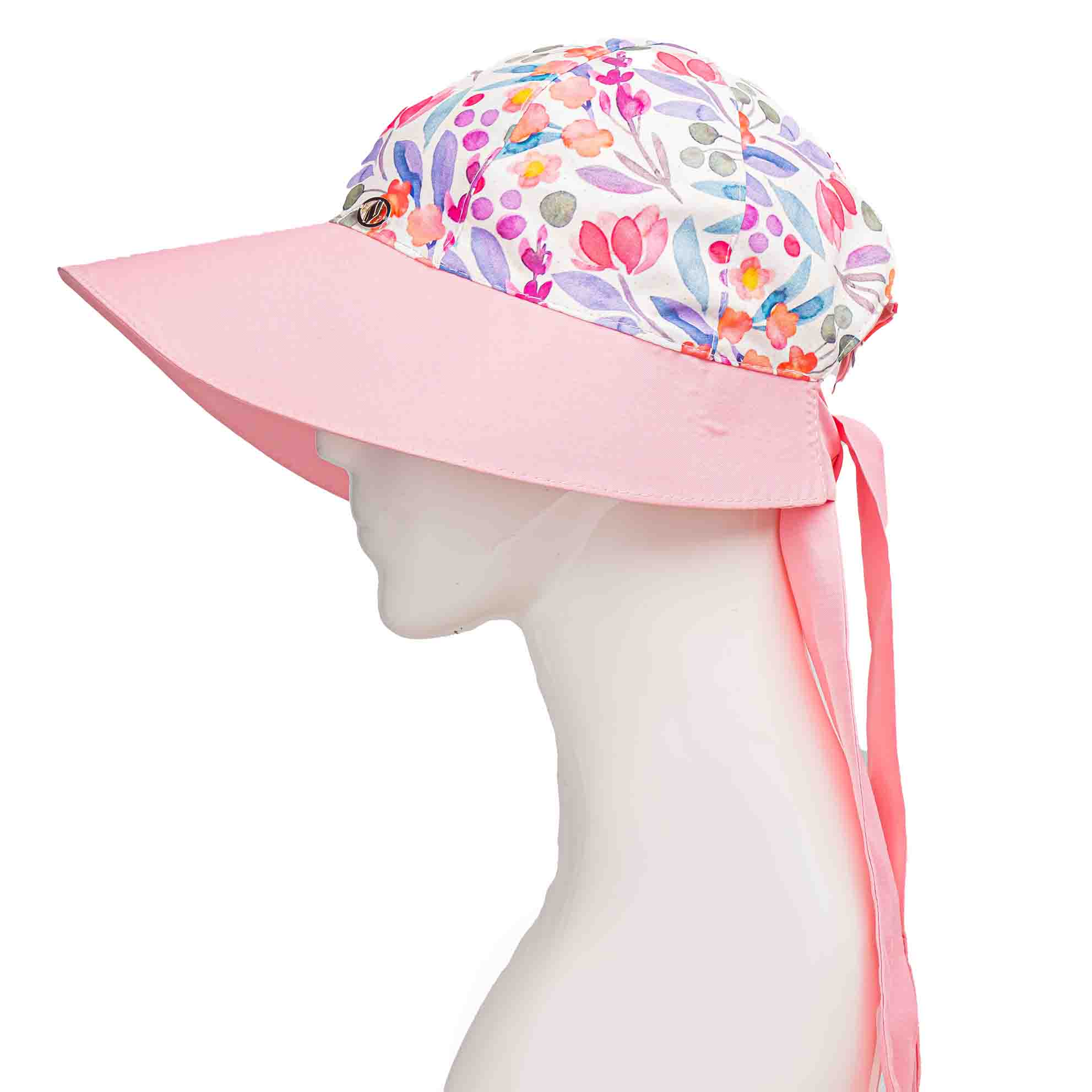 کلاه شش پر نقاب بلند گلدار طرح آبرنگی کلاه-دورو-شش-پر-نقاب-طرح-آبرنگی-صورتی