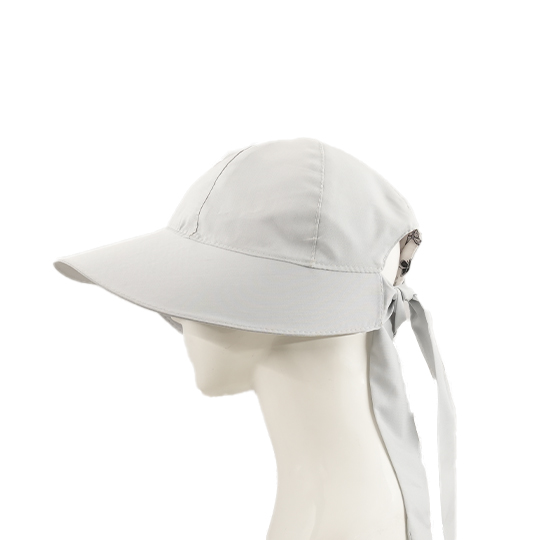 کلاه شش پر نقاب بلند طرح پروانه خطی طوسی-روشن