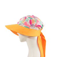کلاه شش پر نقاب بلند طرح هاوایی بگ درشت شش پر نقاب بلند هاوایی برگی نارنجی