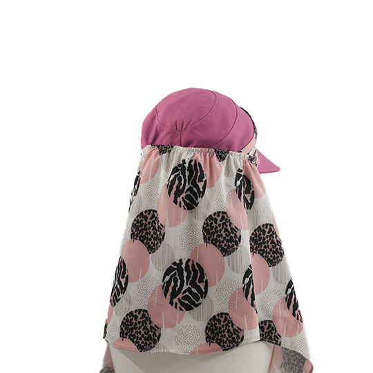 کلاه کلن رو طرح دایره پلنگی پلنگی-صورتی-چرک