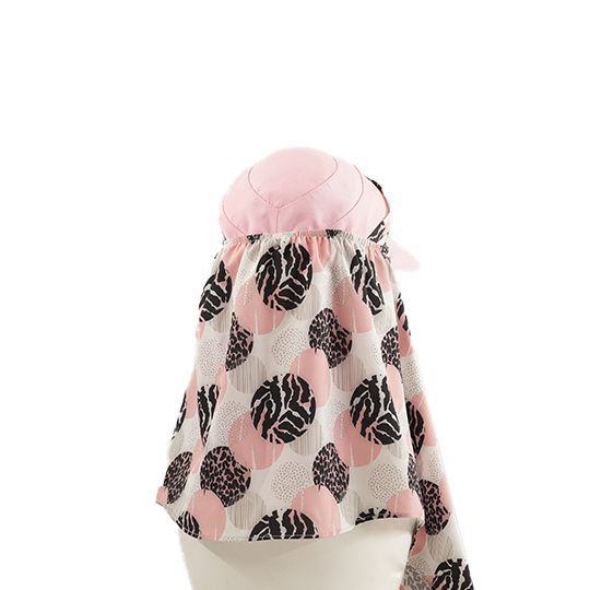 کلاه کلن رو طرح دایره پلنگی پلنگی-صورتی-روشن