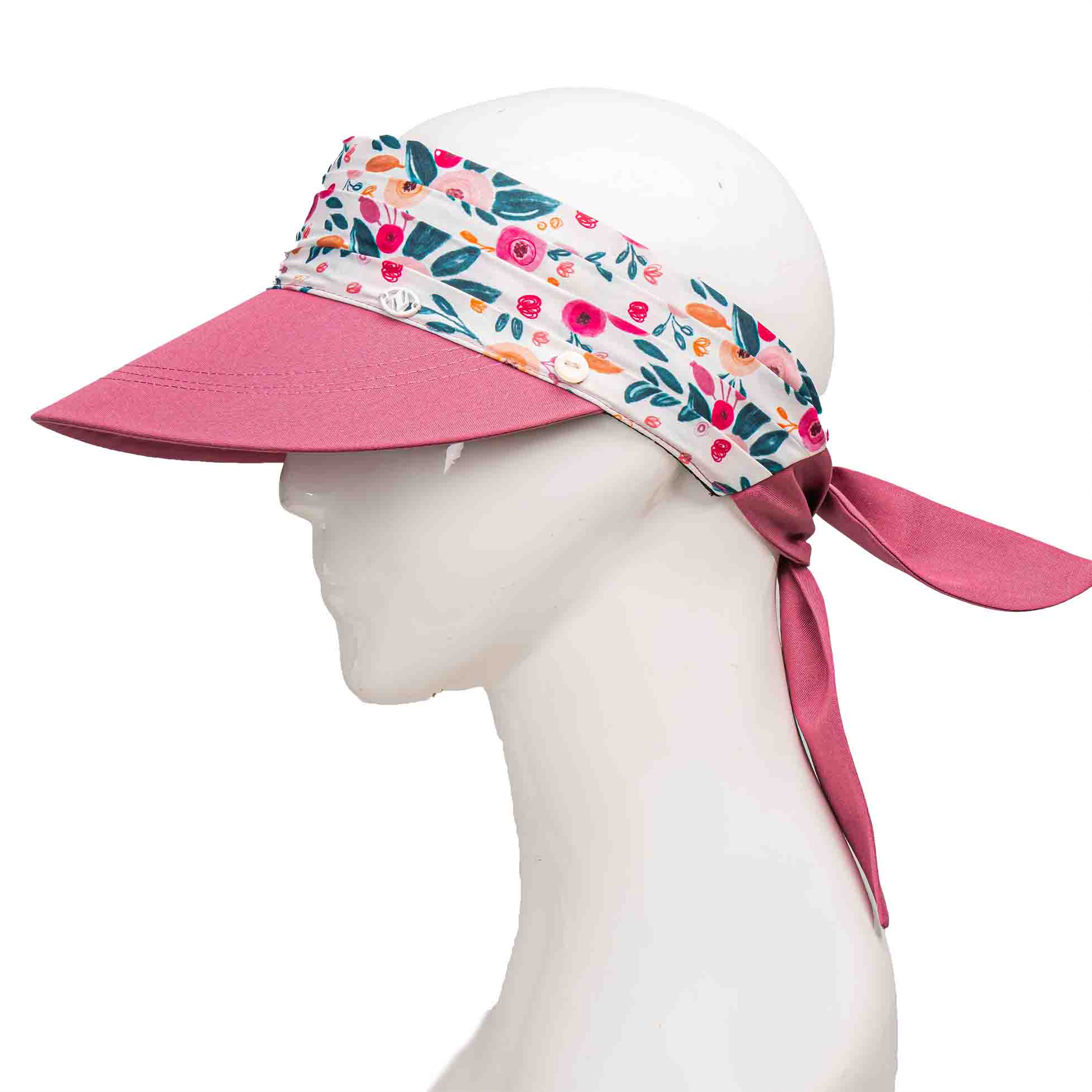 کلاه کلن رو گل سرخابی نقاب-صورتی-چرک