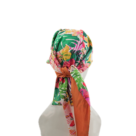 کلاه گره ای طرح هاوایی گل دار هاوایی-برگی