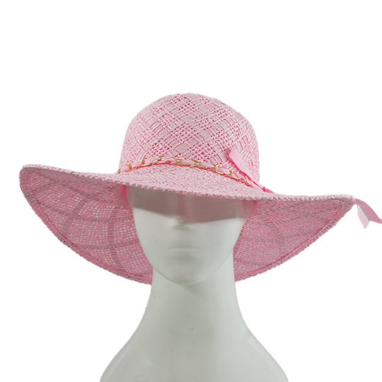 کلاه حصیری زنجیری صورتی حصیری-صورتی