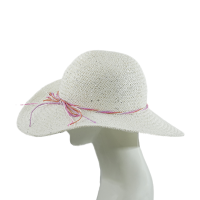 کلاه-حصیری-پولک-سفید