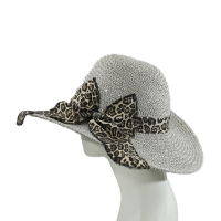 کلاه حصیری طوسی پولکی کلاه حصیری پولک طوسی