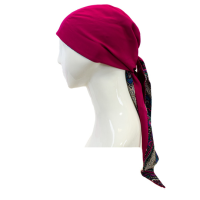 دستمال سر طرح خشتی ریز دستمال سر گره ای طرح خشتی سرمه ای