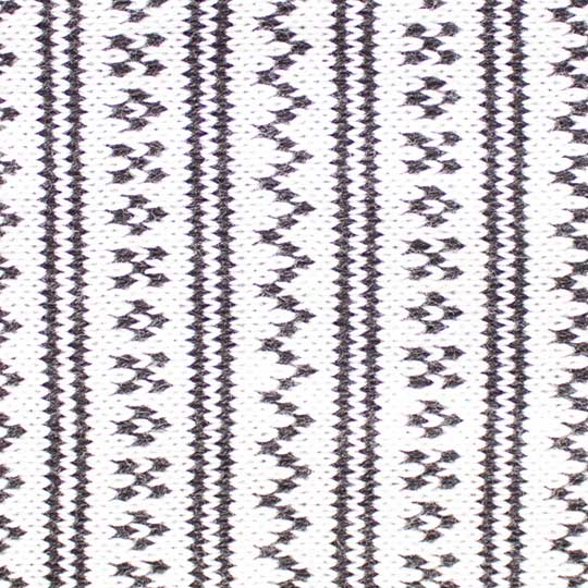 سه تکه طرح ژاکارد ریز سفید-مشکی