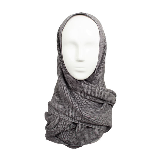 دو تکه طرح هندسی شال-طوسی-مشکی